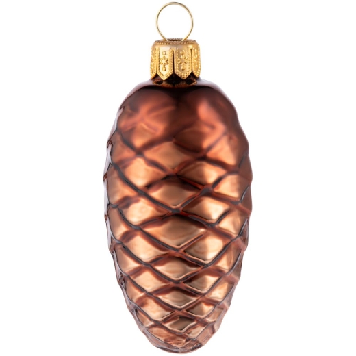 Изображение №1 | Елочная игрушка «Шишка», коричневая