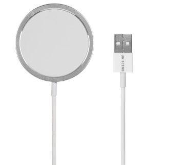 Изображение №2 | Беспроводное зарядное устройство с магнитами Magmate, серебристое