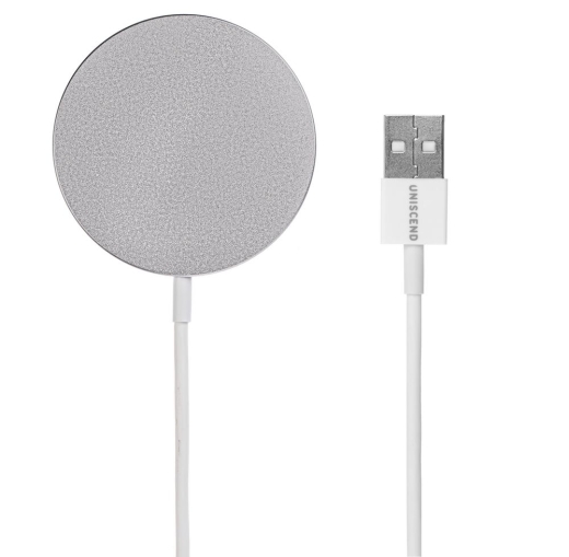 Изображение №1 | Беспроводное зарядное устройство с магнитами Magmate, серебристое