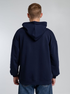 Изображение №5 | Худи оверсайз Kulonga Comfort, темно-синее, размер XS/S