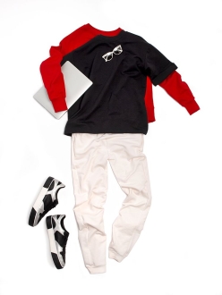 Изображение №12 | Футболка оверсайз унисекс Kosmos 2.0, светло-серая, размер XS/S