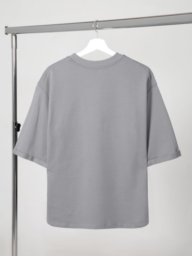 Изображение №2 | Футболка оверсайз унисекс Kosmos 2.0, светло-серая, размер XS/S