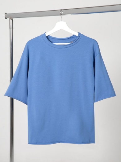 Изображение №1 | Футболка оверсайз Vozduh 2.0, синяя, размер XS/S