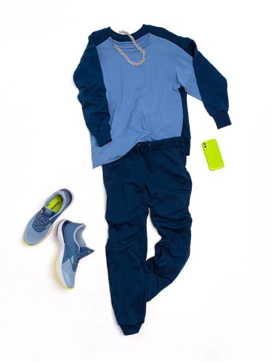 Изображение №9 | Футболка оверсайз Vozduh 2.0, синяя, размер XS/S