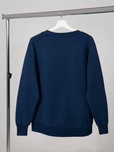 Изображение №2 | Свитшот унисекс Kosmos 2.0, темно-синий, размер XS/S