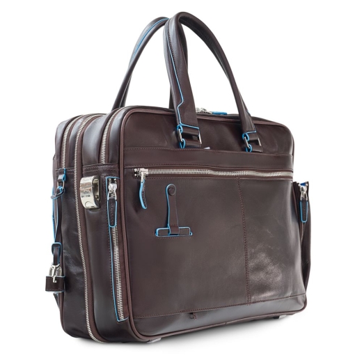 Изображение №4 | Сумка мужская для ноутбука Piquadro Blue Square, коричневая