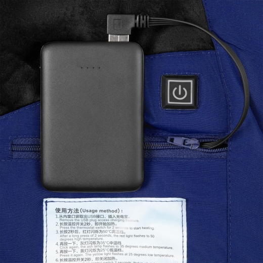 Изображение №6 | Куртка с подогревом Thermalli Pila, синяя, размер S