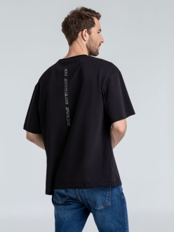 Изображение №1 | Футболка оверсайз «Внутренний Рим», черная, размер XS/S