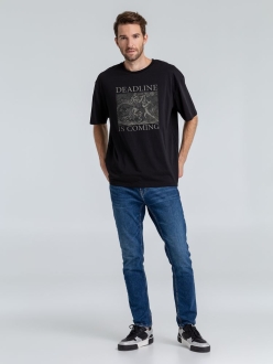 Изображение №1 | Футболка оверсайз Deadline, черная, размер XS/S