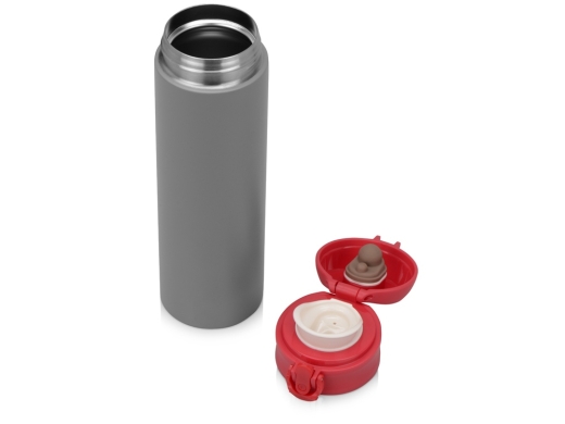 Изображение №3 | Вакуумная термокружка «Хот» (серый/красный)