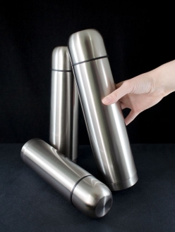 Изображение №7 | Термос Plain 750, серебристый