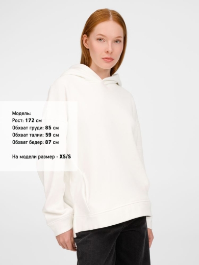 Изображение №6 | Худи оверсайз унисекс Tolla, молочное, размер XS/S