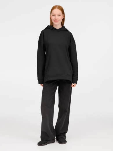 Изображение №10 | Худи оверсайз унисекс Tolla, черное, размер M/L