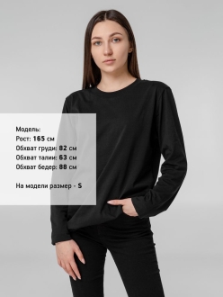 Изображение №9 | Футболка с длинным рукавом Lehta, черная, размер S