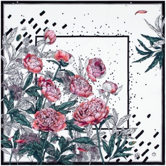 Изображение №1 | Платок шелковый Delicate, пионы