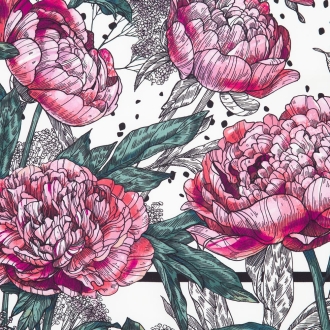 Изображение №2 | Платок шелковый Delicate, пионы