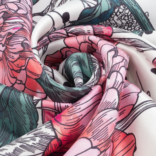 Изображение №3 | Платок шелковый Delicate, пионы