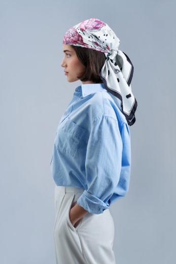 Изображение №8 | Платок шелковый Delicate, пионы