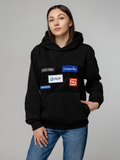 Изображение №1 | Худи унисекс Patch Catcher, черное, размер S