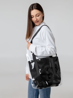 Изображение №5 | Шопер Clarity с черным органайзером, прозрачный