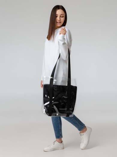 Изображение №7 | Шопер Clarity с черным органайзером, прозрачный