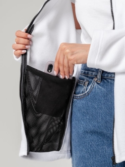 Изображение №12 | Куртка флисовая унисекс Manakin, белая, размер XS/S