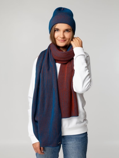 Изображение №7 | Шарф Nobilis, бирюзовый с терракотовым