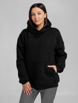 Изображение №7 | Худи Furry Oversize, черное, размер XS/S