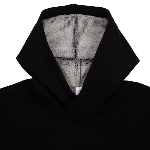 Изображение №4 | Худи Furry Oversize, черное, размер XS/S