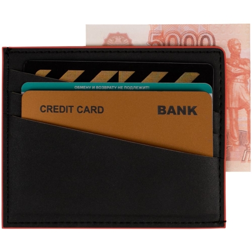 Изображение №3 | Картхолдер Multimo, черный с красным