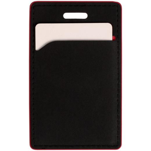 Изображение №3 | Чехол для пропуска Multimo, черный с красным