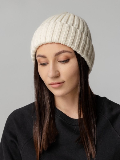 Изображение №5 | Шапка Uni, молочно-белая