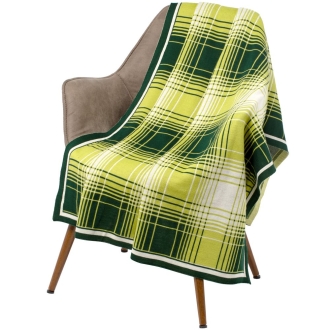 Изображение №2 | Плед Duotone, зеленый с белым