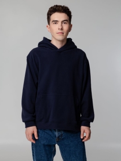 Изображение №5 | Худи флисовое унисекс Manakin, темно-синее, размер XS/S