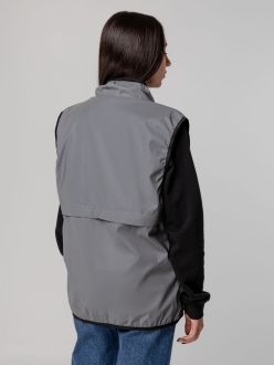 Изображение №14 | Жилет двусторонний Manifest из светоотражающей ткани, серый, размер XS/S