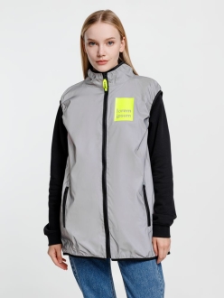 Изображение №21 | Жилет двусторонний Manifest из светоотражающей ткани, серый, размер XS/S