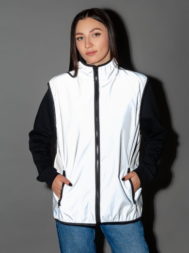 Изображение №13 | Жилет двусторонний Manifest из светоотражающей ткани, серый, размер XS/S