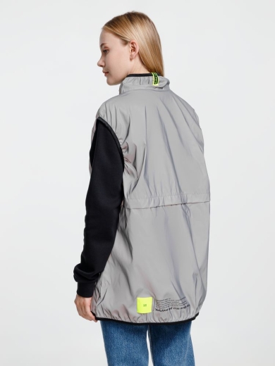 Изображение №22 | Жилет двусторонний Manifest из светоотражающей ткани, серый, размер XS/S