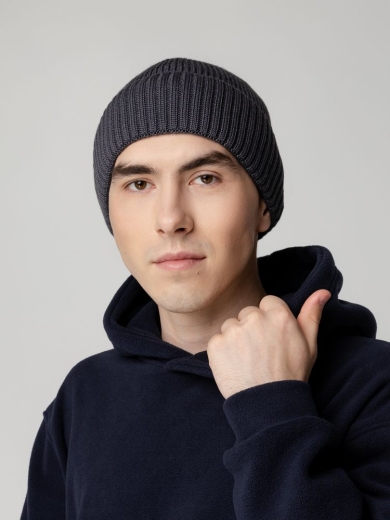 Изображение №4 | Шапка Hinge, темно-серая (графит)