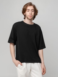 Изображение №8 | Футболка унисекс оверсайз Street Vibes, черная, размер XS/S