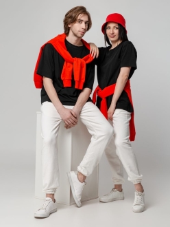 Изображение №11 | Футболка унисекс оверсайз Street Vibes, черная, размер XS/S