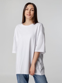 Изображение №1 | Футболка унисекс оверсайз Crosstown, белая, размер S