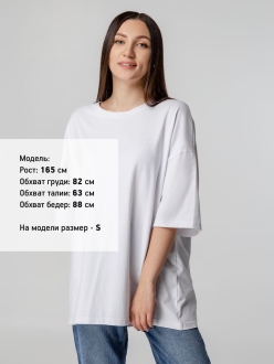 Изображение №5 | Футболка унисекс оверсайз Crosstown, белая, размер S