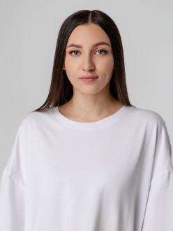 Изображение №7 | Футболка унисекс оверсайз Crosstown, белая, размер S