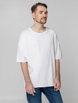 Изображение №9 | Футболка унисекс оверсайз Crosstown, белая, размер S