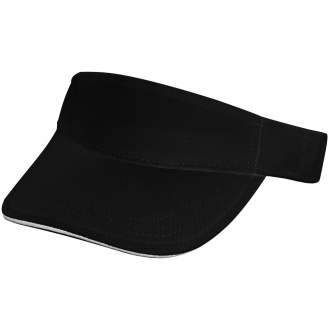 Изображение №1 | Козырек Active, черный с белым кантом