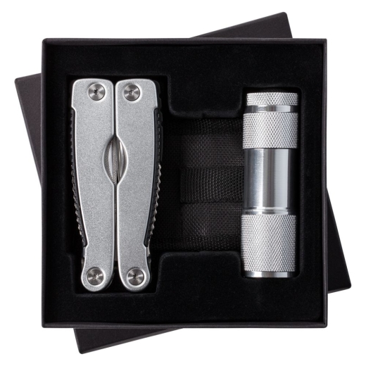 Изображение №1 | Набор Handmaster: фонарик и мультитул, серебристый