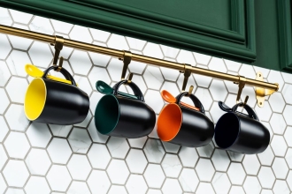 Изображение №6 | Кружка-хамелеон Melty с ложкой, черная с оранжевым