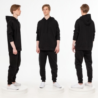 Изображение №7 | Худи унисекс H2, черное, размер XS/S