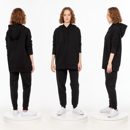 Изображение №4 | Худи унисекс H2, черное, размер XS/S